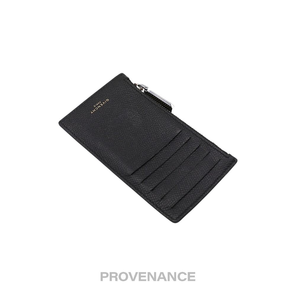🔴 Givenchy Vertical Card Holder Wallet - Black Yellow - Picture 5 of 11